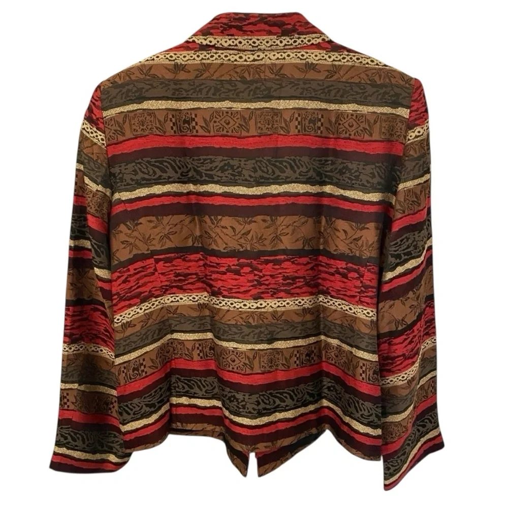 Vintage Draper’s & Damon’s Womens Boho Western Button Front Blazer Size 14